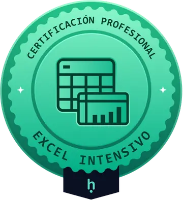 Insignia de certificación Excel